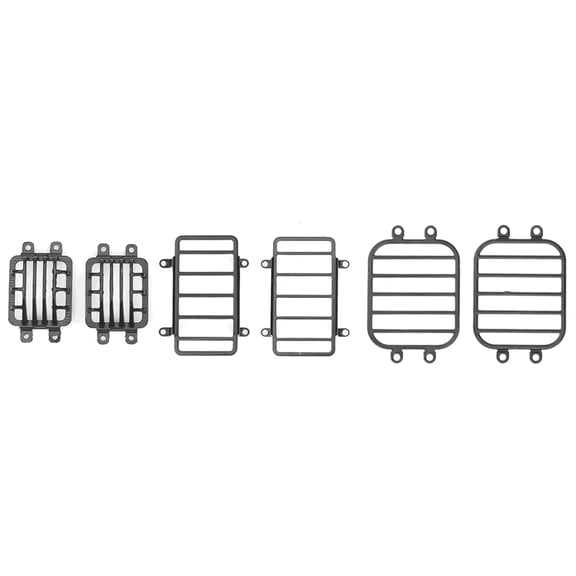 Nieyigj 6 Pieces Metal Light Cover Kit for TRAXXAS TRX-4 G500 TRX-6 G63 1/10 Scale RC Car, Front Headlight and Rear Side Lamp Guard Upgrade Accessories (1.45 inches / 37 mm)