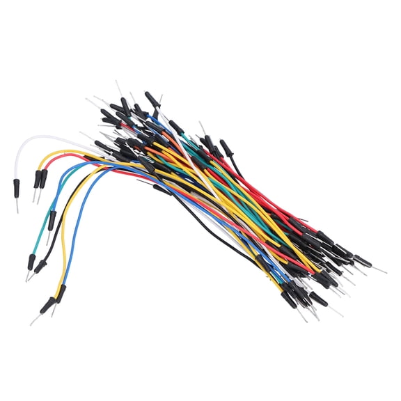 Nieyigj 65Pcs Breadboard Jumper Wires Assorted Length Multicolored Carbon Steel Connection Test Line Kit for Electronic Components DIY Projects Circuits