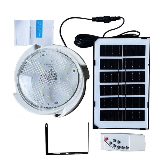 Nieyigj 65W 60LEDs Solar Ceiling Light Interior Decoration Corridor Aisle Light Sensing Remote Control, 7.28 inches / 18.5 cm