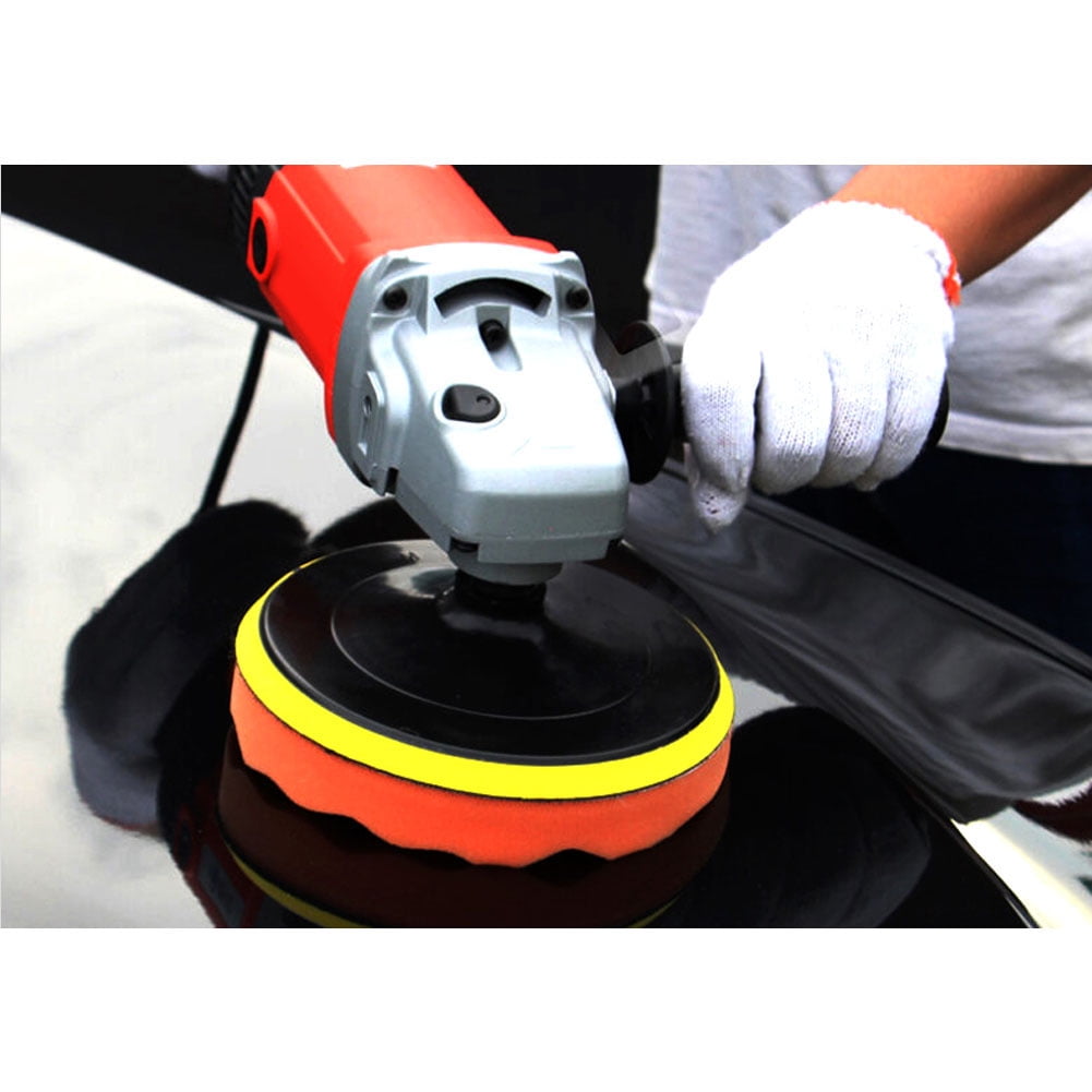 Nieyigj 6Pcs 4 inches / 10 cm High Gloss Polisher Buffer Pad Set with M10 Drill Adapter, Car Polishing Wax Buffing Sponge and Wool Kit