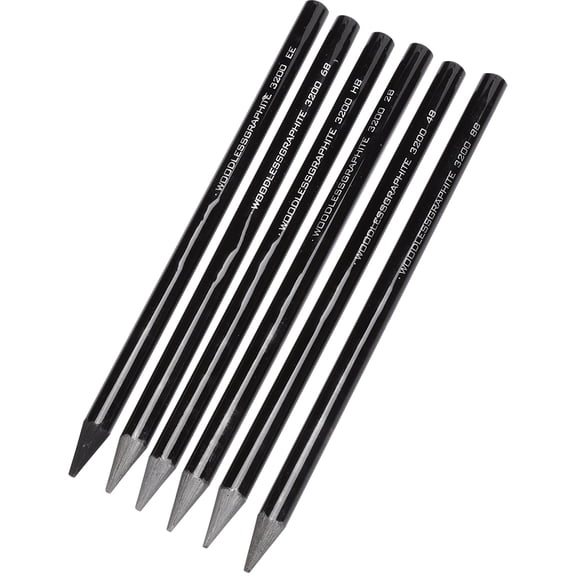 Nieyigj 6Pcs Carbon Sketch Pen Professional Wood Drawing Pencil Art Supplies 2B 4B 6B 8B EE HB 5.7 inches / 14.6 cm [cite: 10]