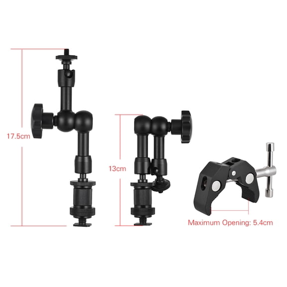 Nieyigj 7-Inch Friction Arm Super Clamp Mount Adjustable Articulating Plier Clip for Camera Field Monitor LED Light Flash Microphone