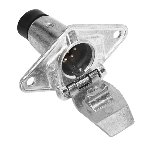 Nieyigj 7 Pin Trailer Socket Small Metal Light Connector Trailer Wiring Adapter Replacement Part For RVs Caravans And Trailers Heavy Duty Towing Hitch Accessory 10 inches / 25.4 cm