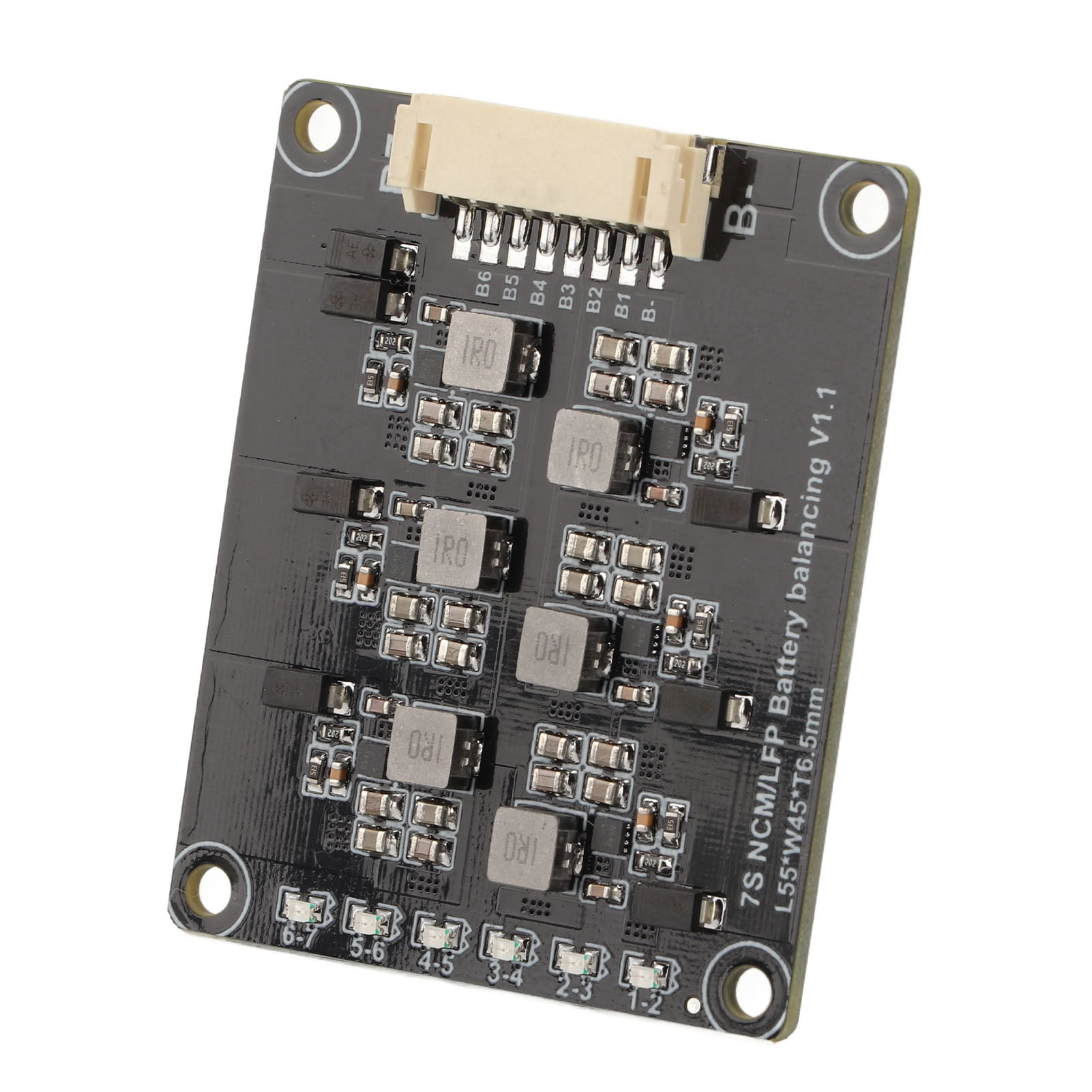Nieyigj 7 String LFP Battery Active Equalizer Efficiency Improving Stable Performance Equalization Board, 1.2A Inductive Energy Transfer for Lithium Iron Titanate, 3.15 inches / 8 cm, Multicolor