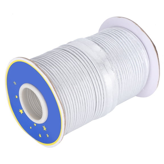 Nieyigj 70yd (64m) Edging Braid Piping Bias Tape Trims, 0.4 inches (1 cm) Width for Sewing Seaming Binding Stitching, Silver