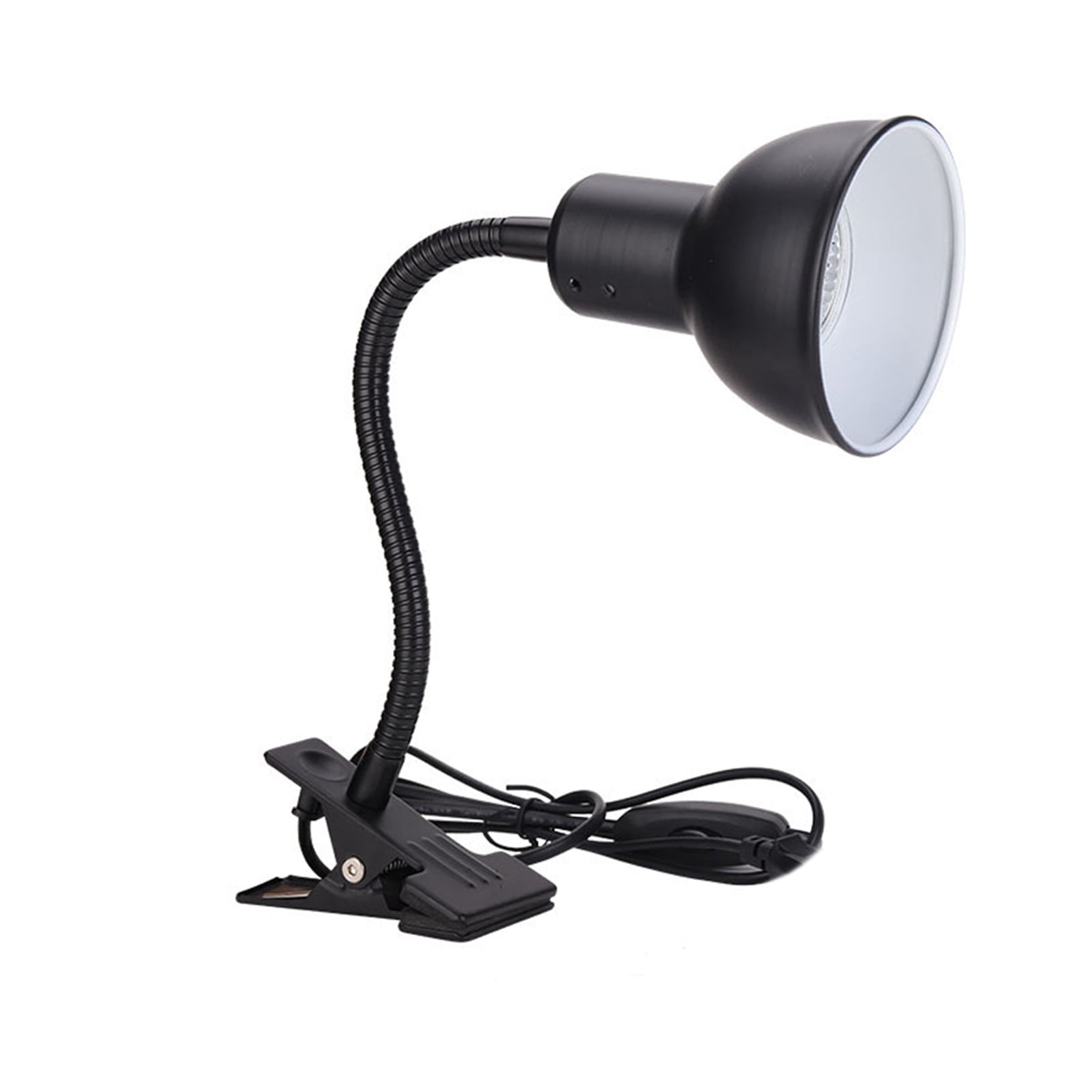 Nieyigj 75W Reptile Heat Lamp Basking Spot Lamp with 360-Degree Adjustable Gooseneck Clip E27 Base Halogen Bulb Included for Turtles Lizards Snakes Amphibians