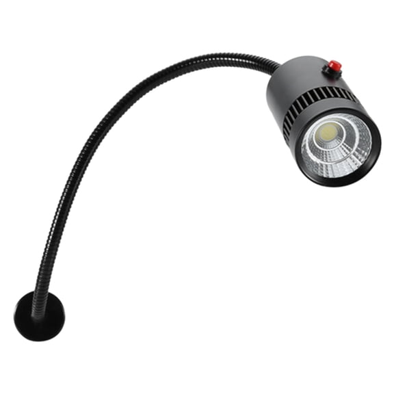 Nieyigj 7W LED Adjustable Gooseneck Magnetic Base Portable Work Light, 110-240V Cold White Machine Tool Lathes Lamp for Sewing, Auto Parts Maintenance, Nail Beauty, Study and Workbench (15 inches)