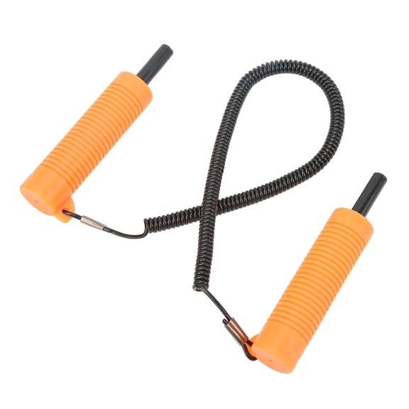 Nieyigj 8.66 inches / 22 cm Ice Fishing Safety Pick Stainless Steel Orange Retractable Ice Awls for Outdoor Winter
