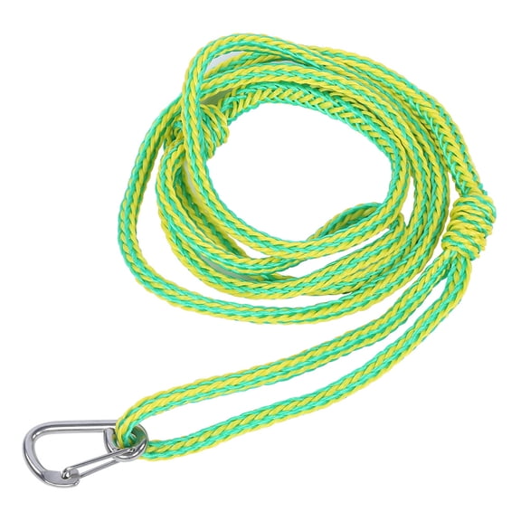 Nieyigj 8ft / 2.4m Boat Mooring Rope, Marine Grade Polyethylene Dock Safety Line for Yacht, Kayak, Sailboat, Pontoon, and Canoe - High Visibility Yellow and Green Watercraft Accessory