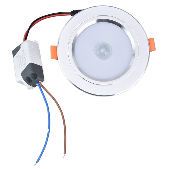Nieyigj 9W LED Flush Mount Ceiling Light, Infrared Motion Sensor Modern Dimmable Round Ceiling Lamp for Corridor Balcony, Aluminum & PC Housing, 110-240V Wide Voltage, Warm Light, 5.1 Inches / 13 cm