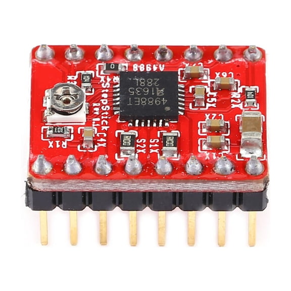 Nieyigj A4988 Stepper Step Motor Driver Module with Heat Sink for 3D Printer Parts, Red (0.78 inches / 20 mm)