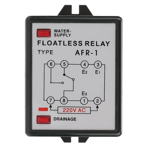 Nieyigj AFR-1 AC 220V Liquid Level Controller Relay Water Level Switch Black[cite: 1]