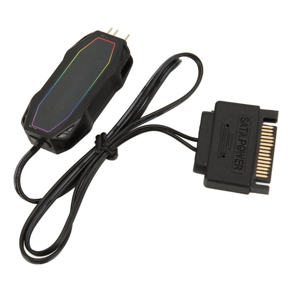 Nieyigj ARGB Controller 5V 3Pin SATA Power Supply Mini PC Fans Hub Adapter Module Accessory for Desktop Computer Case Cooling System Enhances Airflow