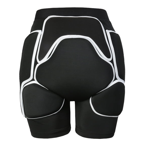 Nieyigj Adult Tailbone Hip Butt Pad 3D Hip Protector Padded Shorts for Ski Snowboarding, Black, Size L