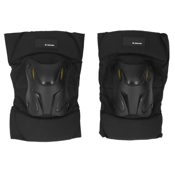 Nieyigj Adult Unisex Adjustable Sport Knee Pads Impact Resistant Shock Absorption Protective Gear with Secure Straps for Cycling, Motorcycle Riding, and Mountaineering (1 Pair, Black)