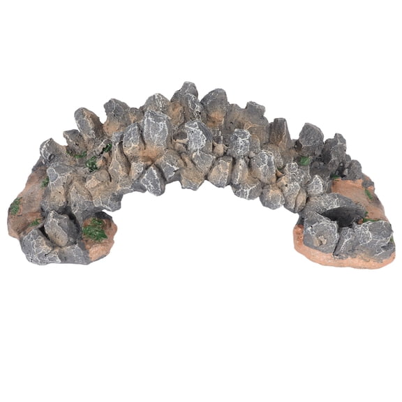 Nieyigj Aquarium Arch Bridge Resin Safe Simulation Decoration Fish Tank Bridge Ornament for Landscaping Hideout 9.84 inches / 25 cm Multicolor Safe Material