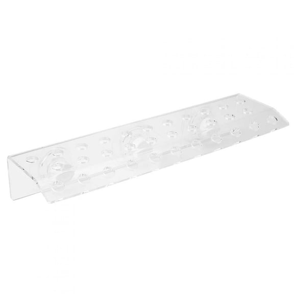 Nieyigj Aquarium Coral Frag Rack Holder Bracket, 32-Hole Acrylic Curved Design with Secure Suction Cups for Fish Tank Marine Cultivation, 14.17 inches / 36 cm Length
