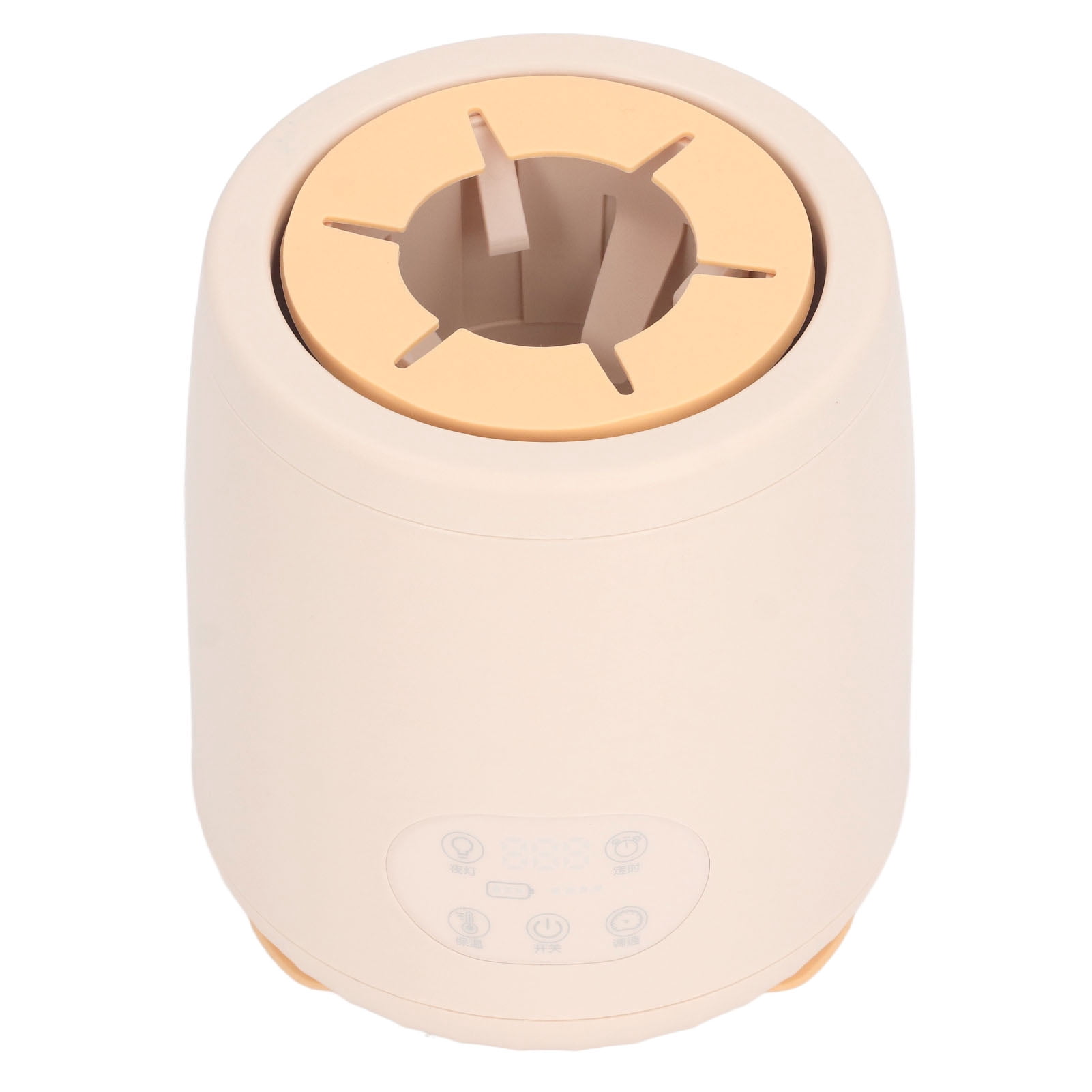 Nieyigj Automatic Baby Milk Bottle Shaker, Heating 5 Levels Timing 360 Degree Rotating USB Rechargeable Formula Mixer For Infants, Beige Color (6 x 5.3 inches / 15.2 x 13.5 cm)