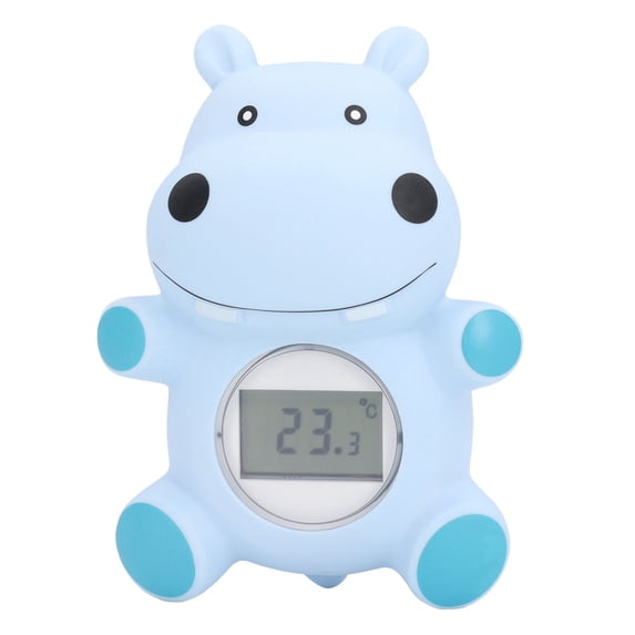 Nieyigj Baby Bath Thermometer Toy Cartoon Portable Waterproof Kids Bath Water Temp Monitor Hippo Shape, 3.1x4.3 inches / 8x11 cm