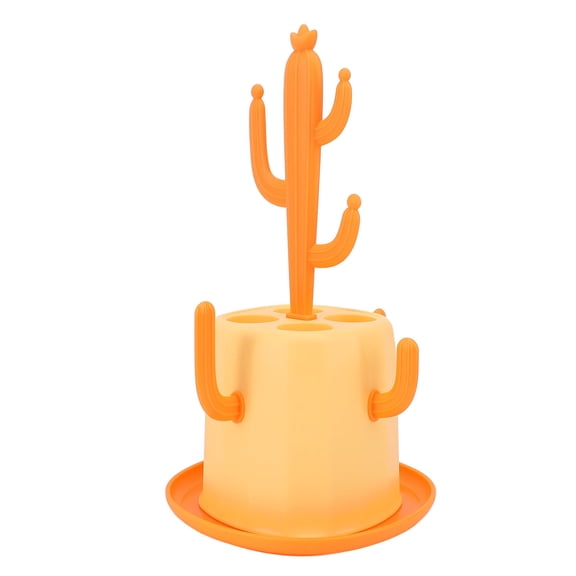 Nieyigj Baby Bottle Drying Rack, Detachable Countertop Infant Cup Holder, Multifunctional Space-Saving Organizer for Pacifiers & Nipples, Vibrant Orange