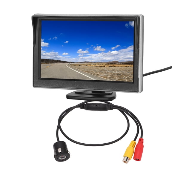 Nieyigj Backup Camera System Kit 5in TFT LCD Rearview Monitor V1 V2 Video Input High Definition 12-24V for Vehicles Round Camera Universal Fit [cite: 13]