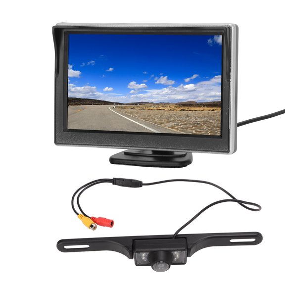 Nieyigj Backup Camera System Kit 5in TFT LCD Rearview Monitor V1 V2 Video Input High Definition 12-24V for Vehicles License Plate Camera [cite: 52]
