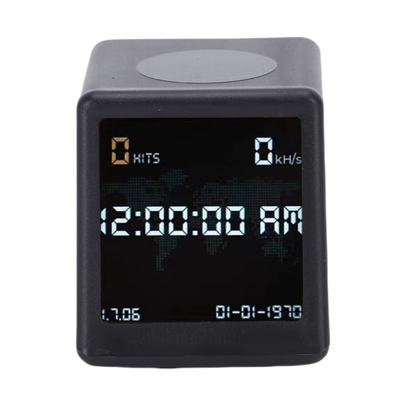 Nieyigj Bitcoin Lottery Miner Digital Clock WiFi Bluetooth 1060kH/s Hash Rate Solo Miner Weather Display Black