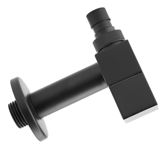 Nieyigj Black Brass Square Washing Machine Faucet Wall Mount Laundry Cold Water Tap (G1/2 Thread) - Rustproof Waterfall Spout for Home & Garden 4.72 in / 12 cm