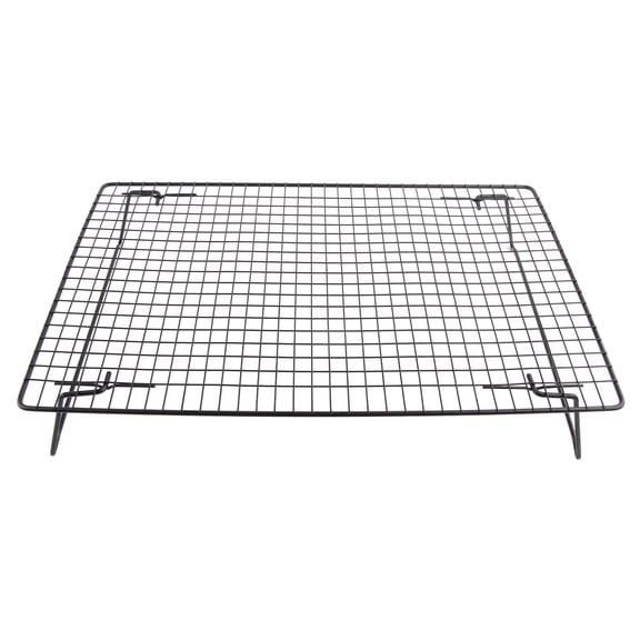 Nieyigj Black Iron Cooling Rack for Baking Bread Cookie Cake, Rectangle, 16.93 inches / 43 cm
