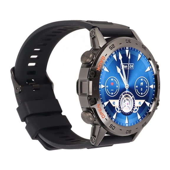 Nieyigj Black Outdoor Smartwatch 1.39 Inch HD Screen Waterproof Dustproof LCD Bluetooth Intelligent Watch with Speaker Custom Dial Fitness Tracker for Android and iOS