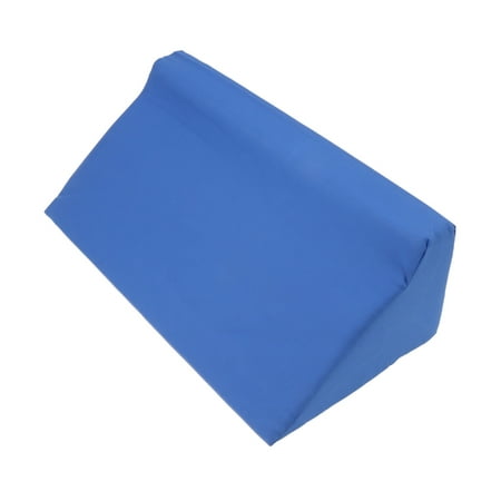 Nieyigj Blue Body Side Wedge Pillow with Hidden Zipper PU Leather Incline Side Wedge Pillow for Adults Side Sleeper Pregnancy Belly 19.68x9.84x5.9 inches