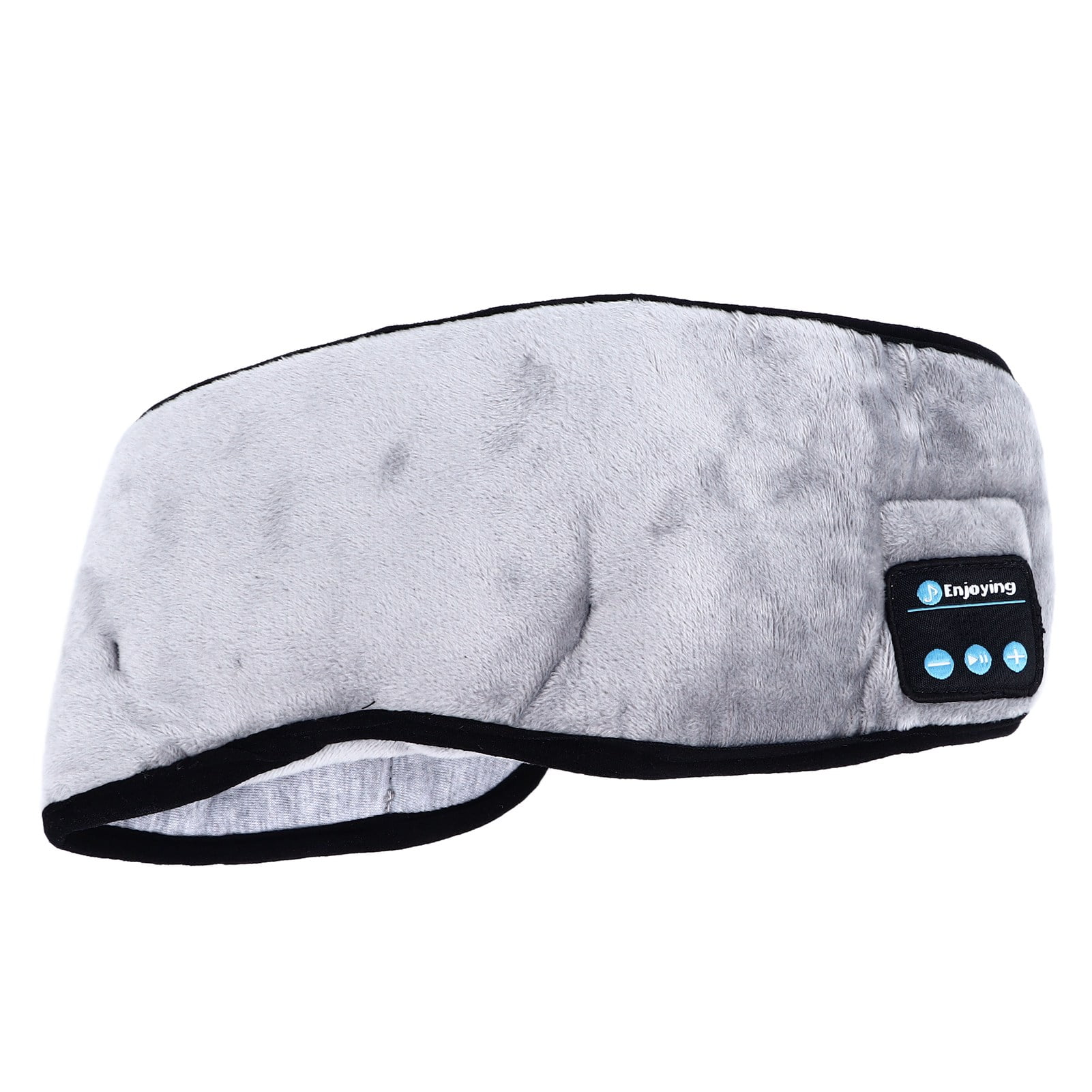 Nieyigj Bluetooth Sleep Eye Patch Soft Wireless Sleeping Headphone Eye Cover Mask for Men Women Airplane Travel Meditation Gray - 100% Light Blocking 3D Contoured Washable Built-in Battery
