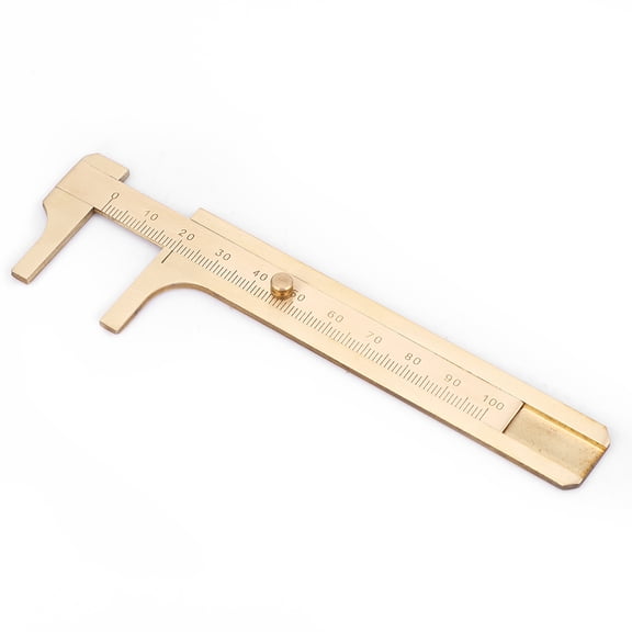 Nieyigj Brass Vernier Caliper Single Scale Jewelry Measuring Ruler Precision Measuring Tool 0-100mm / 4 in