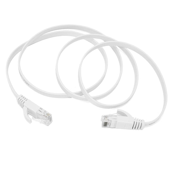 Nieyigj CAT6 High-Speed Gigabit Ethernet Cable 3.28 ft / 1 Meter Flat Copper Network Wire 8-Core Twisted Pair RJ45 Internet Patch Cord 10Gbps 600MHz For Router PC Gaming
