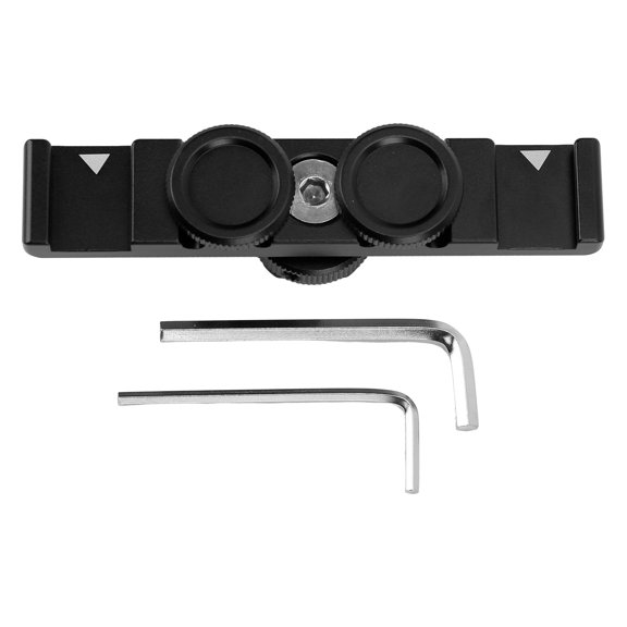 Nieyigj Camera Extension Bar Dual Cold Shoe Extension Mount Bracket for Monitor Microphone, 6.69 inches / 17.00 cm
