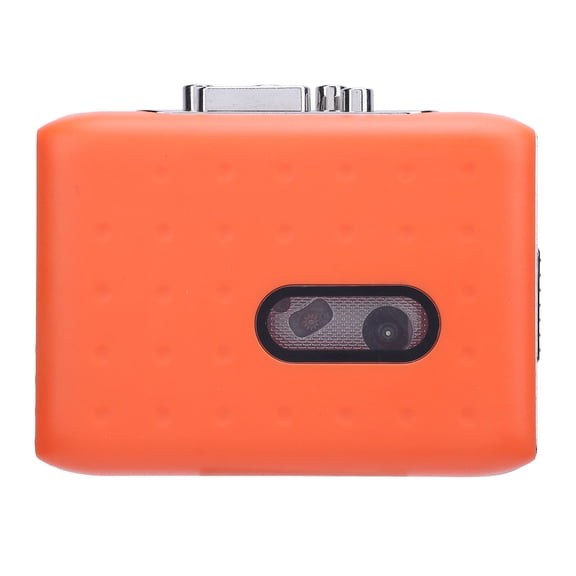Nieyigj Cassette Player Tape Recorder Portable USB C Cassette to MP3 Digital Converter with Built in Microphone and Headphone Jack Orange 4.1 inches / 10.4 cm