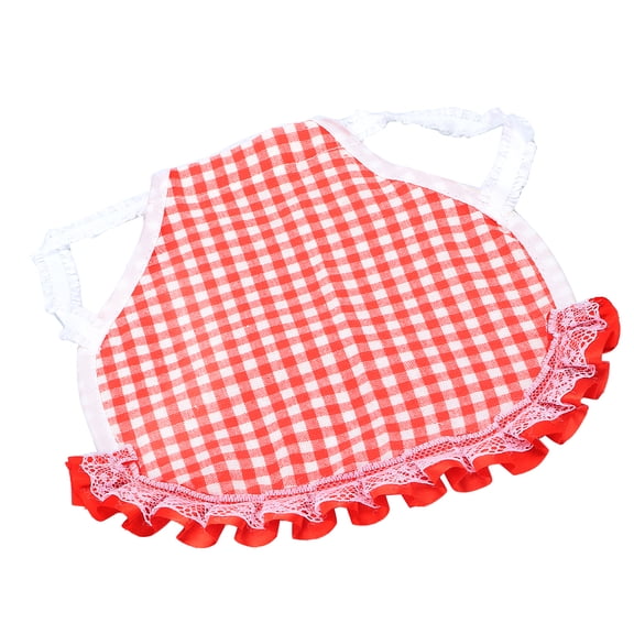 Nieyigj Chicken Saddle Plaid Vest with Elastic Band for Hen Back and Wing Protection, Red, One Size (9.84 inches / 25 cm) - Comfortable Poultry Apparel