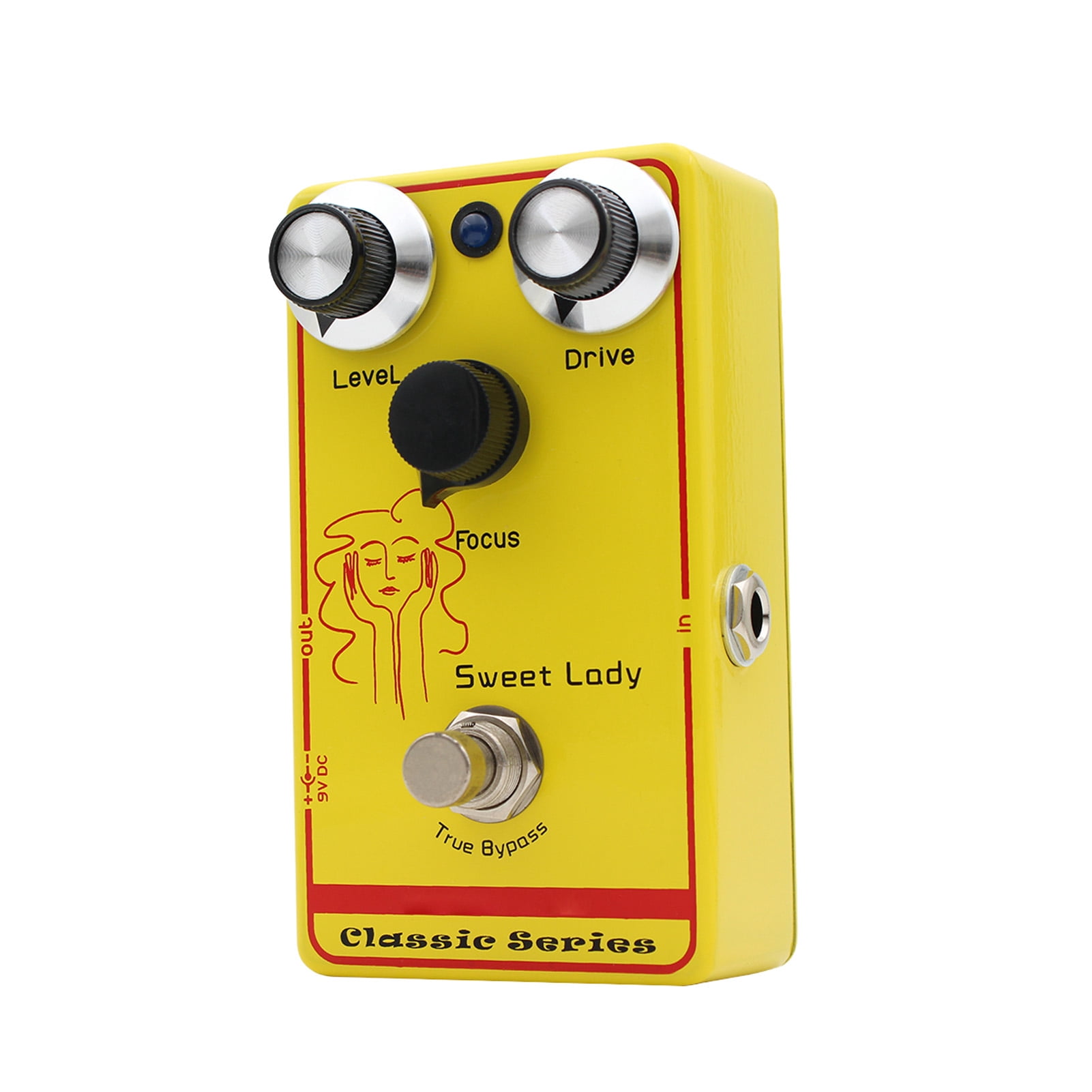 Nieyigj Classic SWEET LADY Overdrive Effects Pedal Touch Sensitive Low Gain DC 9V Electric Guitar Effector with True Bypass (4.6 inches / 11.6 cm)