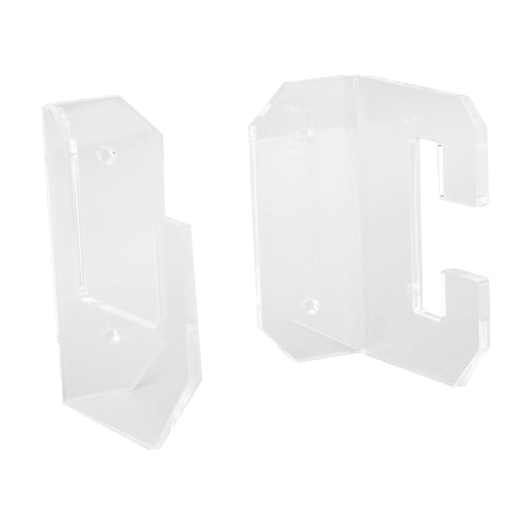 Nieyigj Clear Transparent Acrylic Horizontal Wall Mount Samurai Sword Holder Flat Blade Display Stand Rack for Katana Wakizashi (12cm / 4.72 inches) Includes Mounting Screws