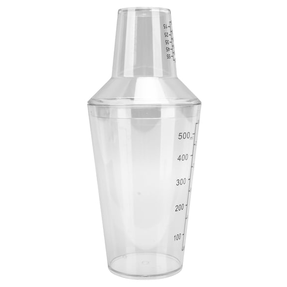 Nieyigj Cocktail Shaker Set Clear Scale Standard Capacity Prevent Spill Transparent Shaker for Bar Bartender 500ML 16.9 oz Multi-function Mixer Professional Beverage Drink Tool