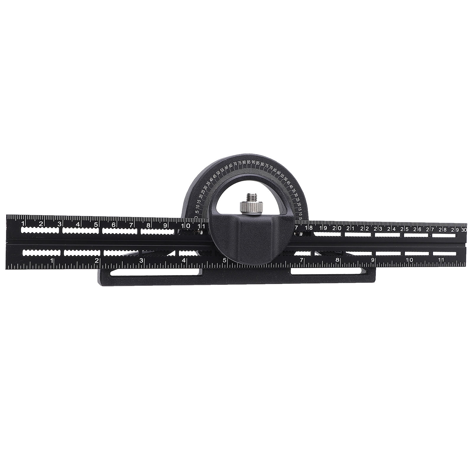 Nieyigj Combination Angle Ruler Multi Function Movable Woodworking Horizontal Universal Vernier Bevel Protractor 12 inches / 300mm Black