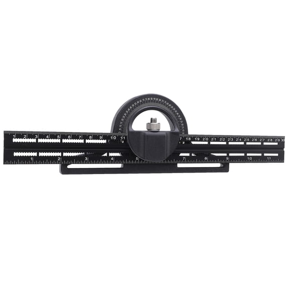 Nieyigj Combination Angle Ruler Multi Function Movable Woodworking Horizontal Universal Vernier Bevel Protractor 12 inches / 300mm Black