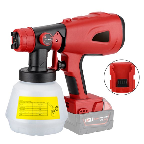 Nieyigj Cordless Paint Sprayer Replacement for Milwaukee 20V Max Battery, HVLP Handheld Electric Spray Gun, 1000ML Container, 200W Motor, for Wood DIY Projects, Walls, Cabinets Painting