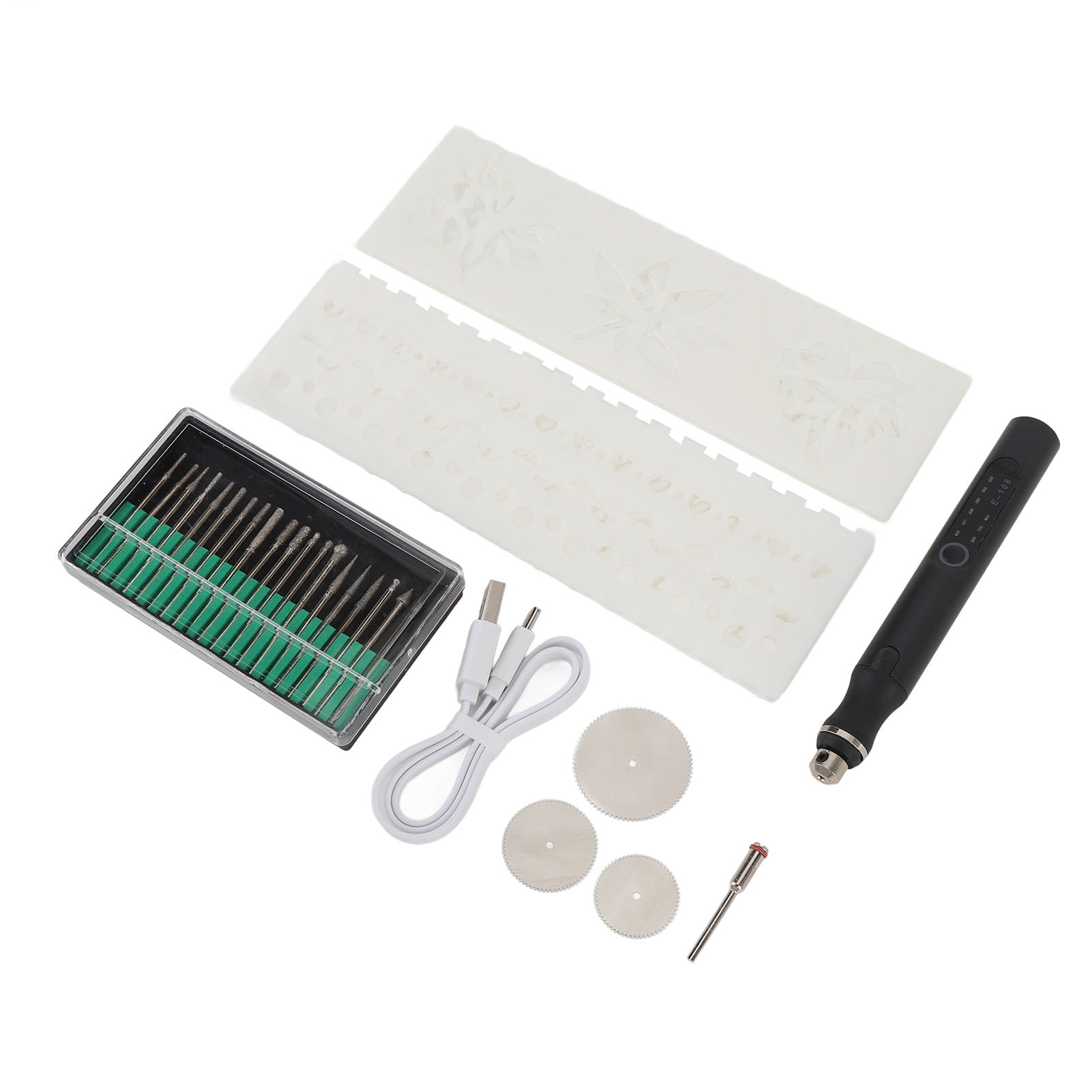 Nieyigj Cordless Rotary Tool Kit 3 Variable Speeds 5000-18000 RPM Portable Electric Engraving Pen for Jewelry Glass Stone Wood Carving 8.27 inches / 21 cm