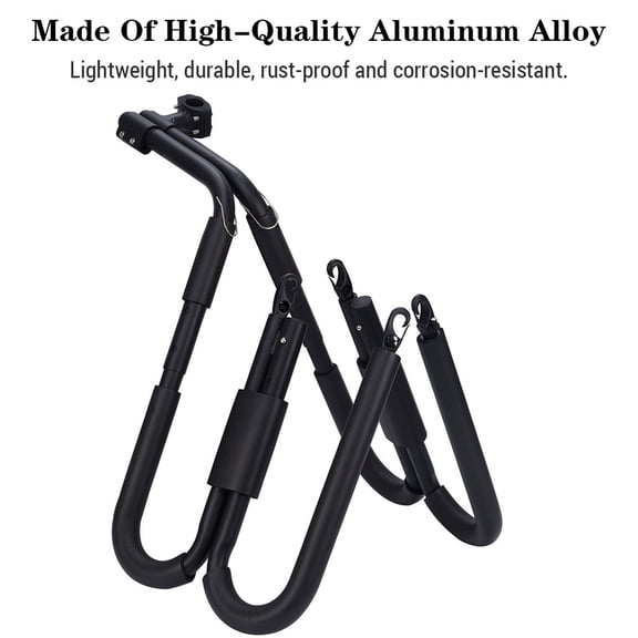 Nieyigj Cruiser Black Double-Board Portable Adjustable Side Carrier Surf Rack Holder (16.5 inches / 42.0 cm)