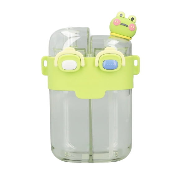 Nieyigj Cute Kawaii Dual Use Leak Proof Water Bottle for Kids 26.3 oz / 780 ml Adjustable Strap Green