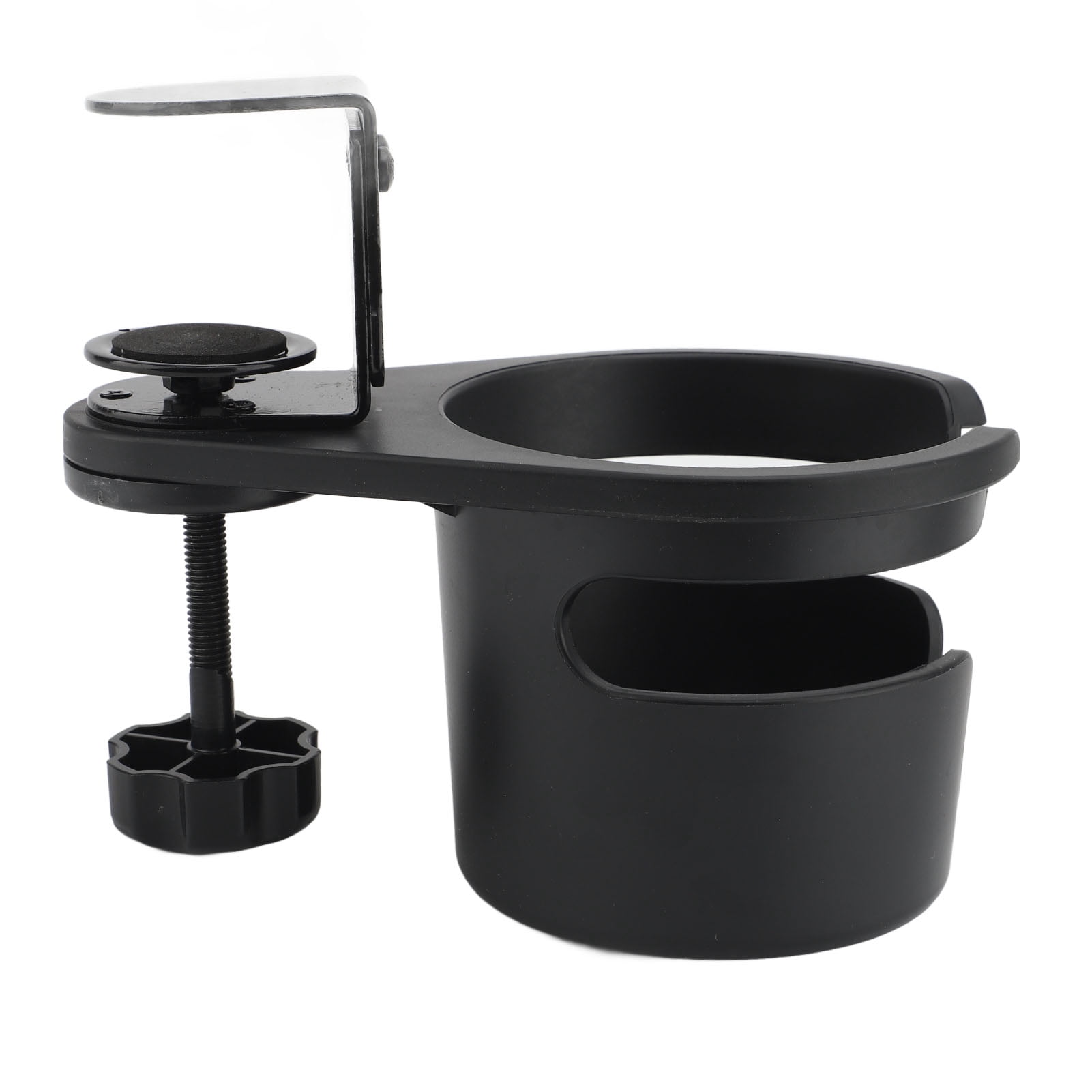 Nieyigj Desk Cup Holder Rotating Clip On Bottle Organizer Storage Rack for Coffee Drink Mugs Water Bottles Adjustable Clamp Under Desk Mount Attachment Drinkware Holder Accessories (3.7 in / 9.4 cm)