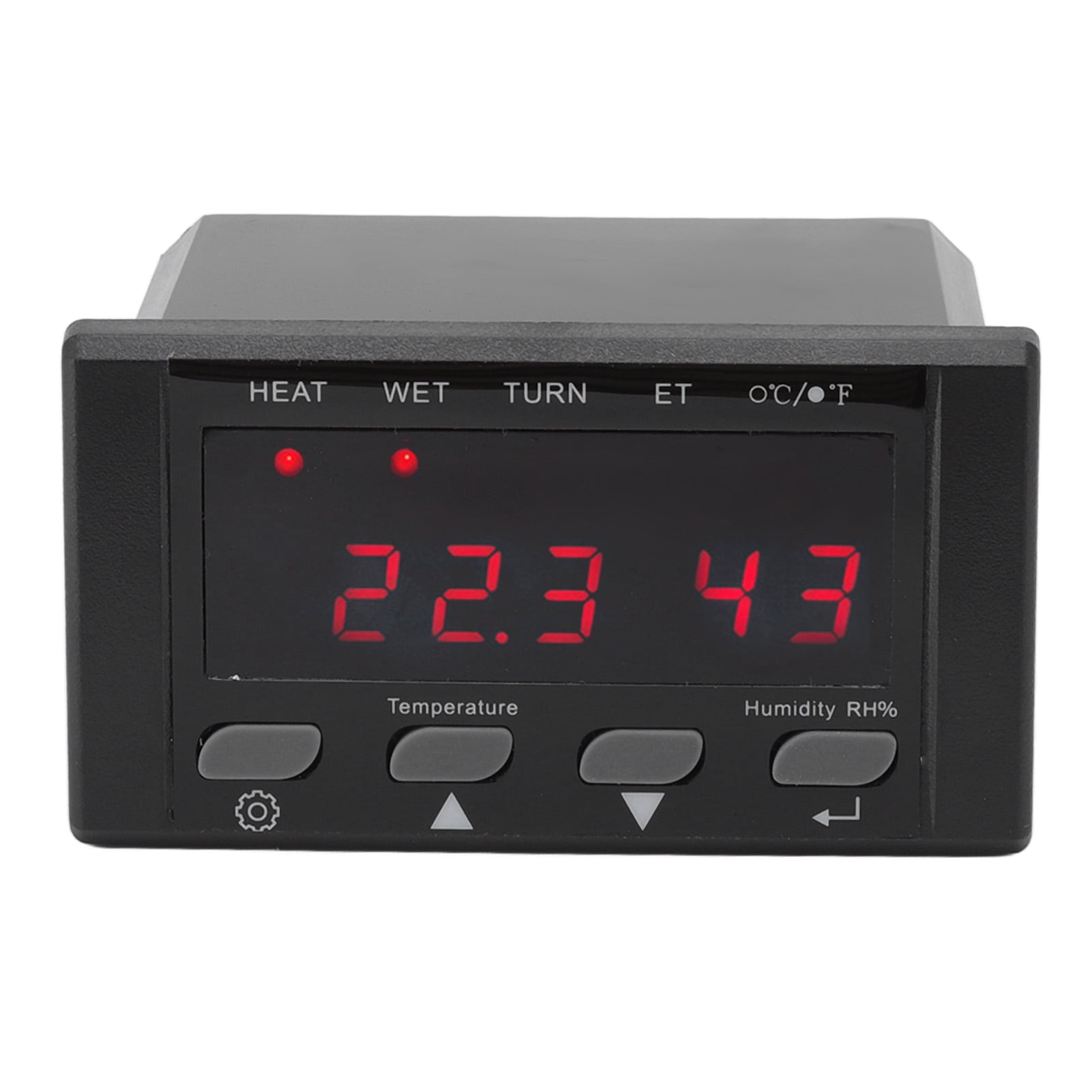 Nieyigj Digital Incubator Temp Humidity Controller Fahrenheit Celsius Egg Incubator Thermostat for Reptile Poultry Breeding Compact Design 3.9 inches / 10 cm