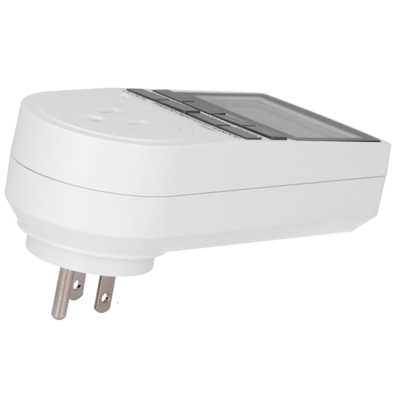 Nieyigj Digital Programmable Outlet Timer Smart Timing Switch Socket Accessory for Lamp Fan, Built-in Battery, 110V US Plug, White