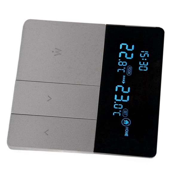 Nieyigj Digital Thermostat Large LCD Display Programmable Grey with 118 inches / 300 cm Sensing Cable AC90V-240V 16A Electric Heating